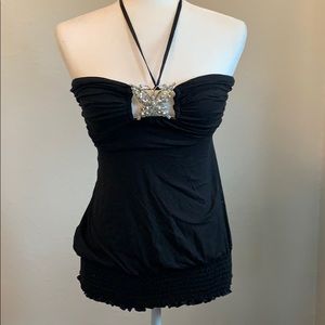 Bebe Black bubble tube top